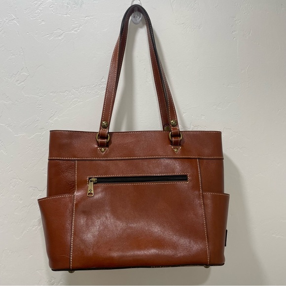 EUC Patricia Nash Bolsena Tote Bag Heritage Collection Tan Brown - Picture 9 of 16